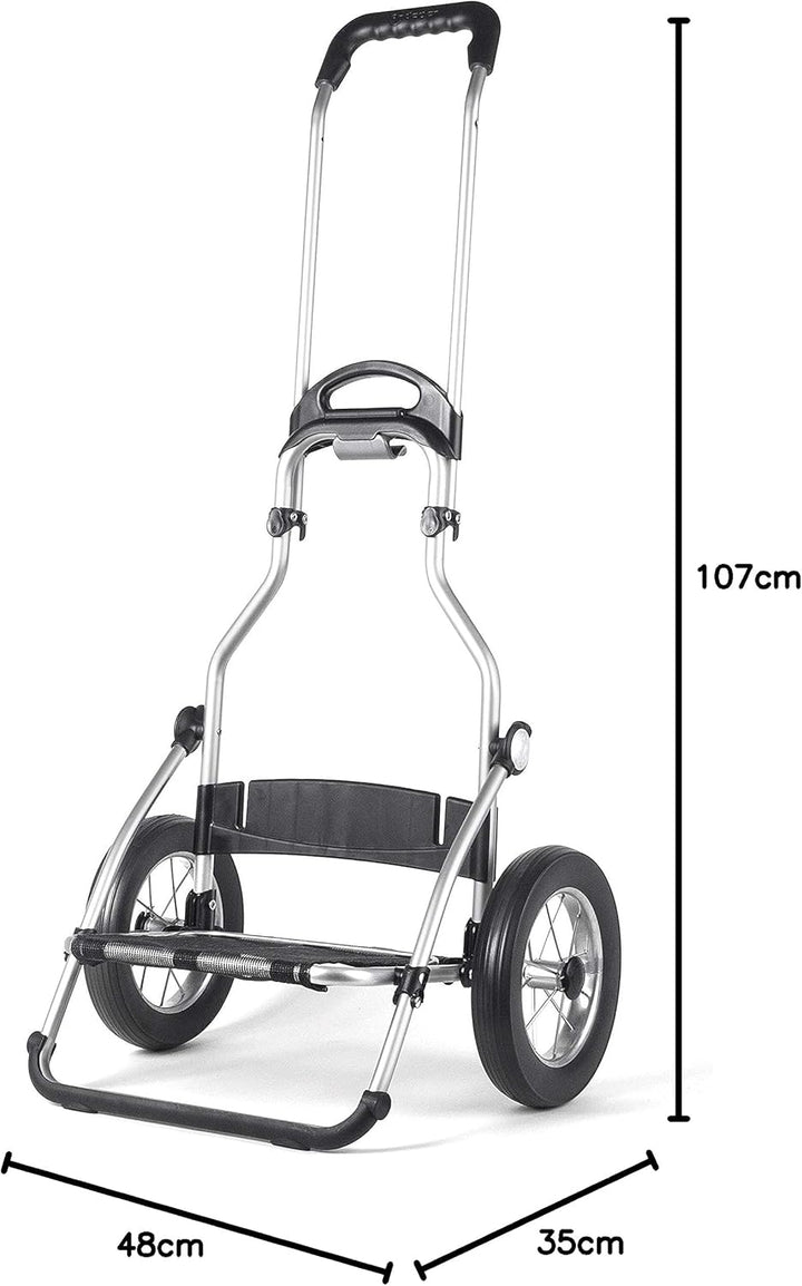 Andersen Shopper Royal Alu klappbar mit Metall-Speichen Rad Ø 25cm und 41 Liter Tasche Holm anthrazi