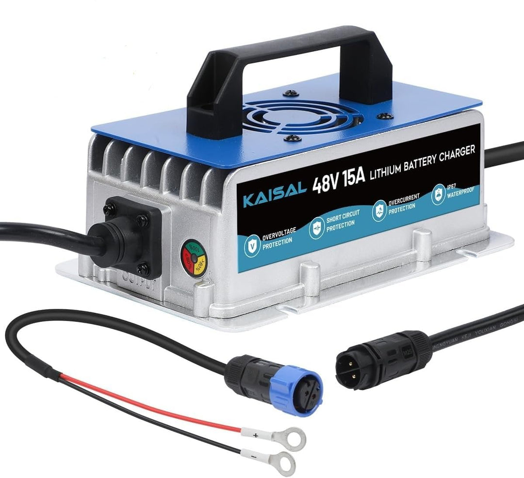 KAISAL 58,4V 15A LiFePO4 Lithium Batterieladegerät, 48V LiFePO4 Ladegerät für 51,2V LiFePO4 Batterie