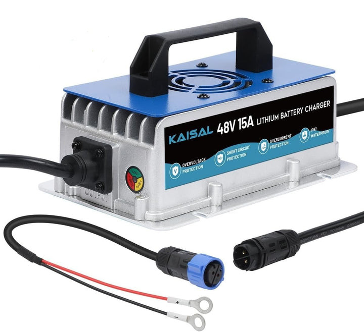 KAISAL 58,4V 15A LiFePO4 Lithium Batterieladegerät, 48V LiFePO4 Ladegerät für 51,2V LiFePO4 Batterie