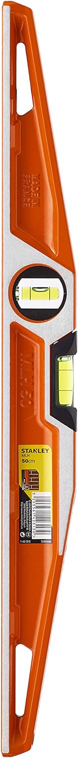 Stanley FatMax Wasserwaage Antichoc MLH (50 cm Länge, ergonomisches Design, horizontale/vertikale Li