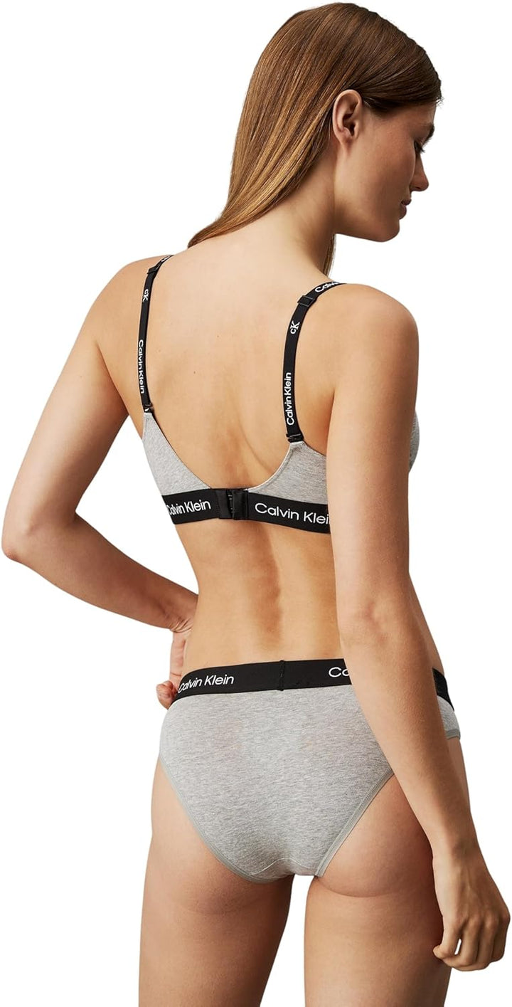 Calvin Klein Damen BH Bralette Light Lined Weich vorgeformte Cups M Grau (Grey Heather), M Grau (Gre