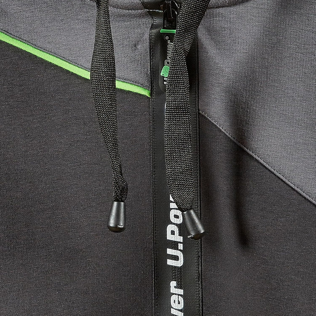 U-Power JUPITER, Sweatshirt, leichte Kapuzenjacke, warmes Fleece, Kunstpelz gefütterter Mantel, durc