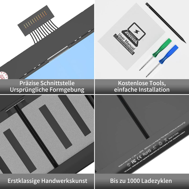A1494 A1618 Laptop akku - für MacBook Pro 15 Zoll Retina A1398 (Ende 2013,Mitte 2014, Mitte2015) by