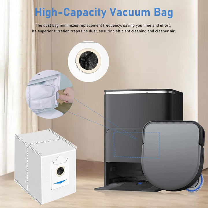 Zubehör Set für ECOVACS DEEBOT X5 Omni / X5 Pro Staubsauger Ersatzteil, Hauptbürste,4 Wischtücher,3