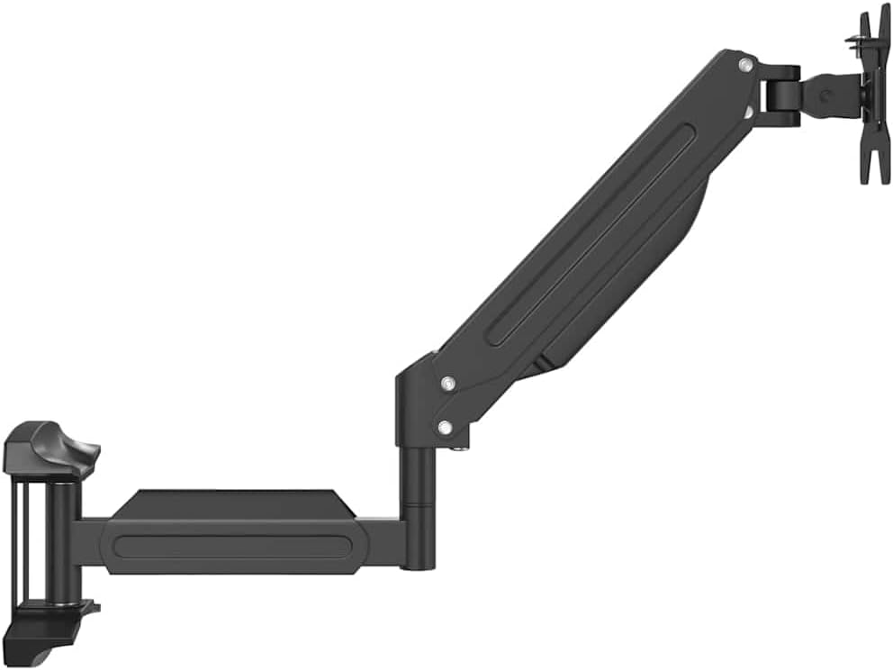 Monitor-Wandhalterung für 27 Zoll Bildschirm mit Gasfeder, höhenverstellbar, schwenkbar, drehbar, au