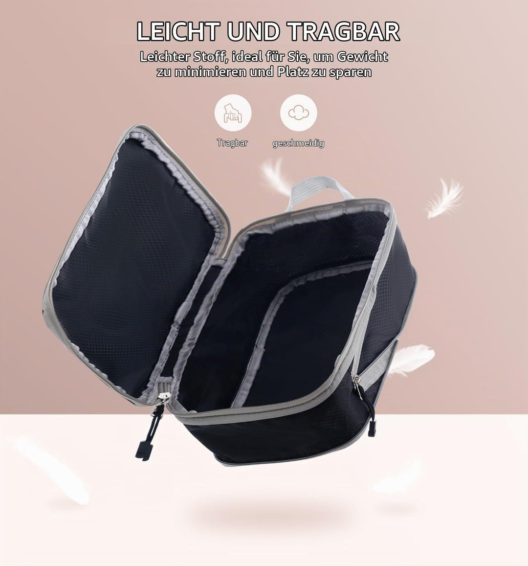 Meowoo Packing Cubes Kompression Koffer Organizer Packwürfel Packtaschen Kleidertaschen Verpackungsw