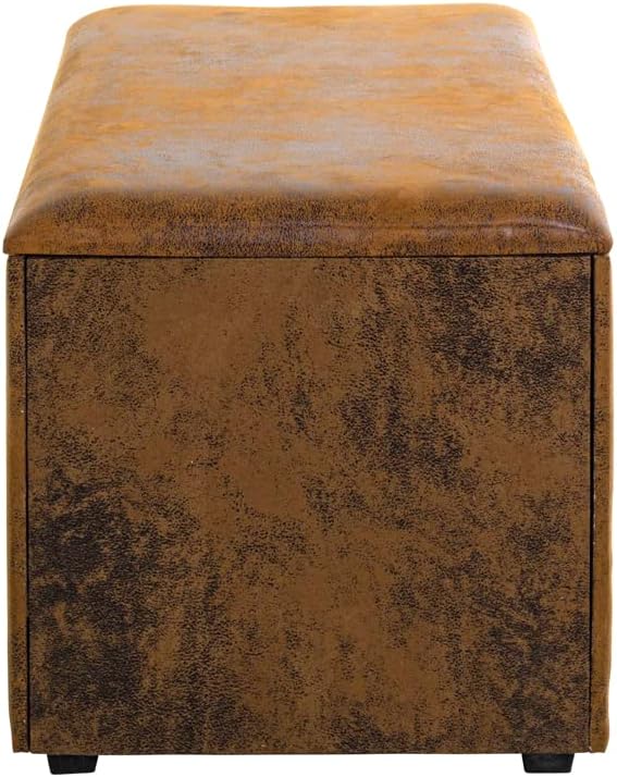 HAKU Möbel Sitztruhe, MDF, vintage-braun, B 65 x T 40 x H 42 cm vintage-braun 65 x 40 x H 42 cm Vint