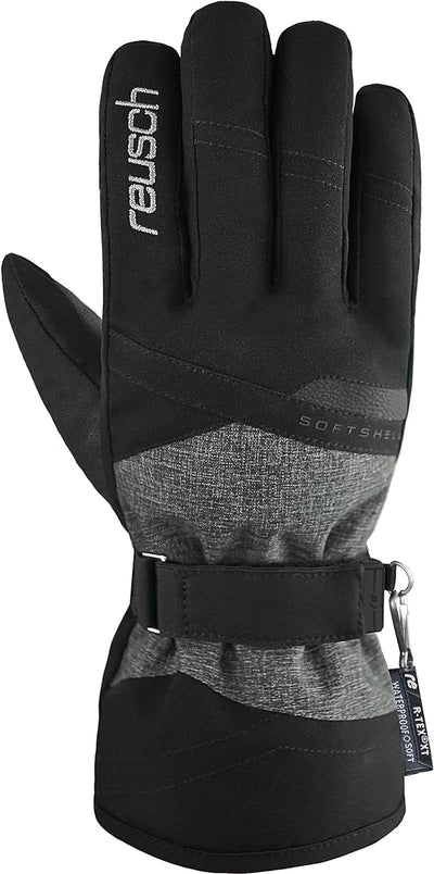 Reusch Damen Fingerhandschuhe Hellen R-TEX XT 7721 Black/Black Melange 8, 7721 Black/Black Melange 8