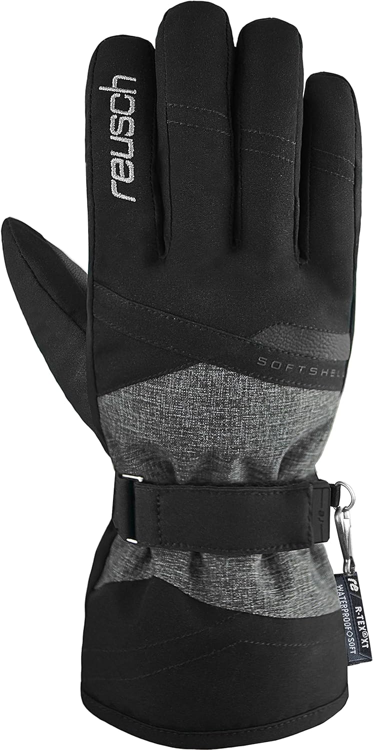 Reusch Damen Fingerhandschuhe Hellen R-TEX XT 7721 Black/Black Melange 8, 7721 Black/Black Melange 8
