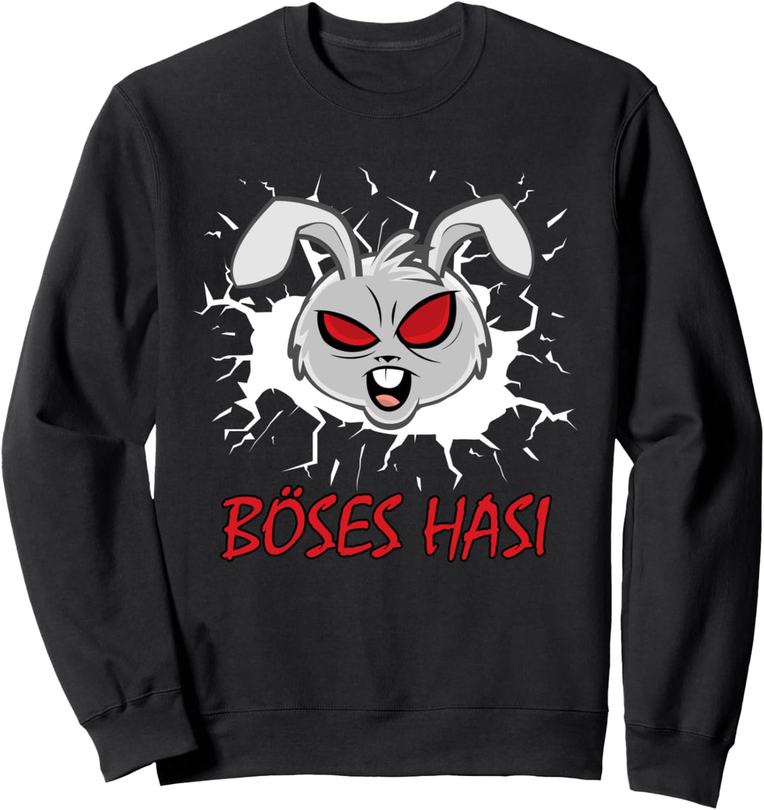 Böses Hasi - Lustiger Oster Hase Kaninchen Karnickel Langohr Sweatshirt