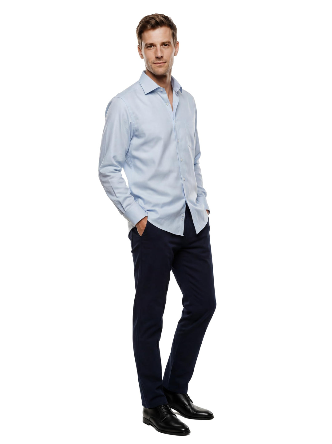 MARVELiS-Hemd MODERN-FIT (Slim-Fit) 4704-69-11 h.blau Extra langer Arm 39 hell-blau, 39 hell-blau