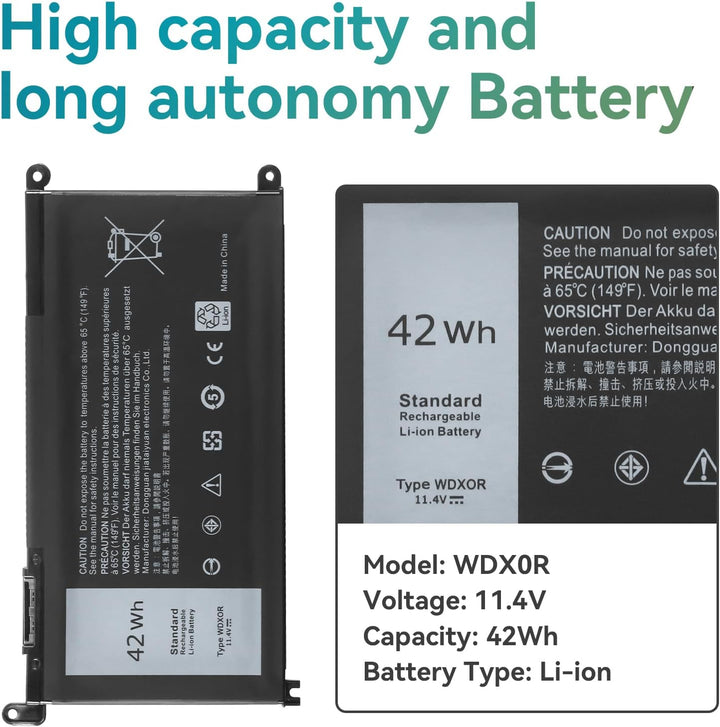 WDX0R WDXOR Laptop Akku für Dell Latitude 3180 3480 3580 3189 3379 Inspiron 15 5565 5567 5568 5578 5