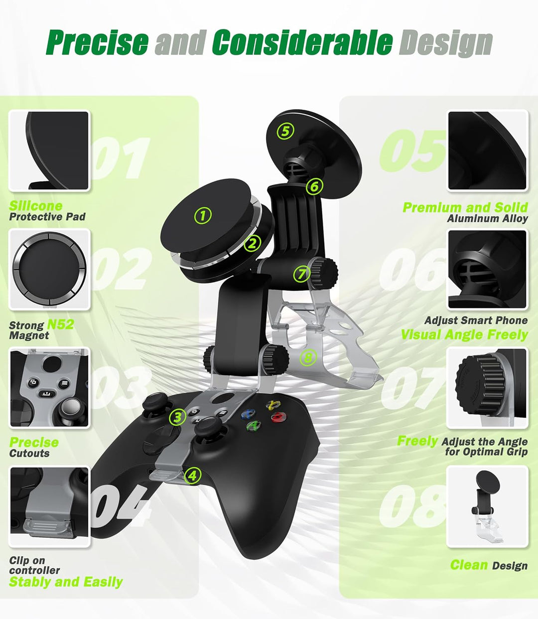 Telefonhalterung Clip für Magnetcontroller kompatibel mit Xbox Series X/S Controller, Mag-Safe verst