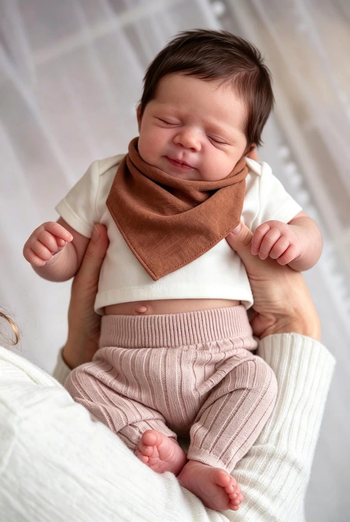 Zero pam Reborn Baby Puppen Vollsilikon Lebensecht Mädchen-48CM Reborn Puppe Mit Haaren, Babypuppen