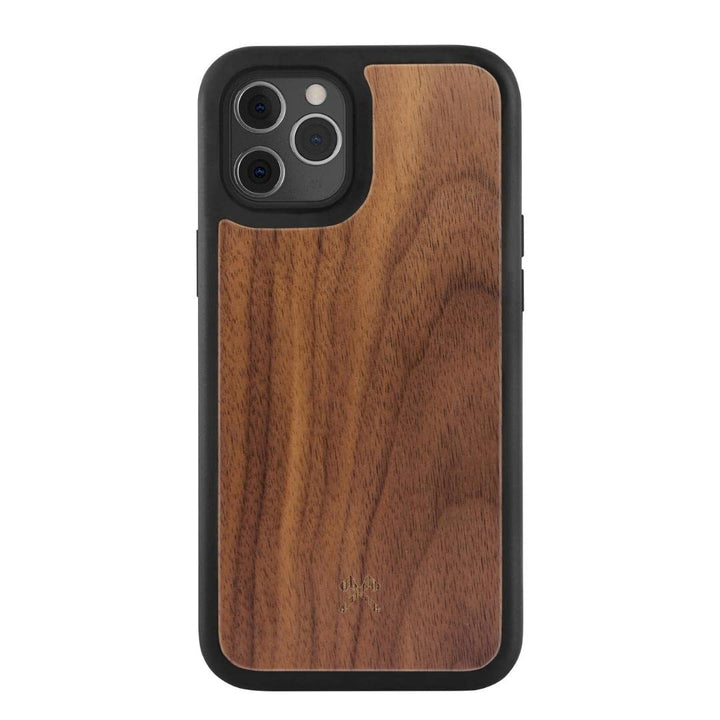 Woodcessories - Bumper Case kompatibel mit iPhone 12 Pro Max Hülle Holz Walnuss, Walnuss
