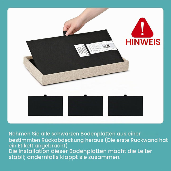 COZY KISS Hundetreppe für Kleine Hunde mit Stauraum und Katzenöffnung, Breite Haustiertreppe Faltbar