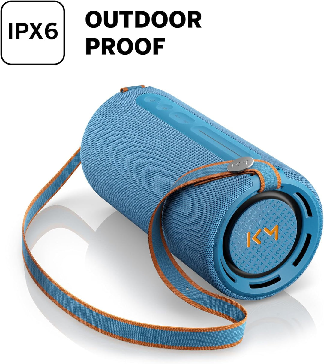 Loewe We. Hear pro Denim, Bluetooth Lautsprecher, Kooperation mit Kylian Mbappé, 100 W, Wasserresist