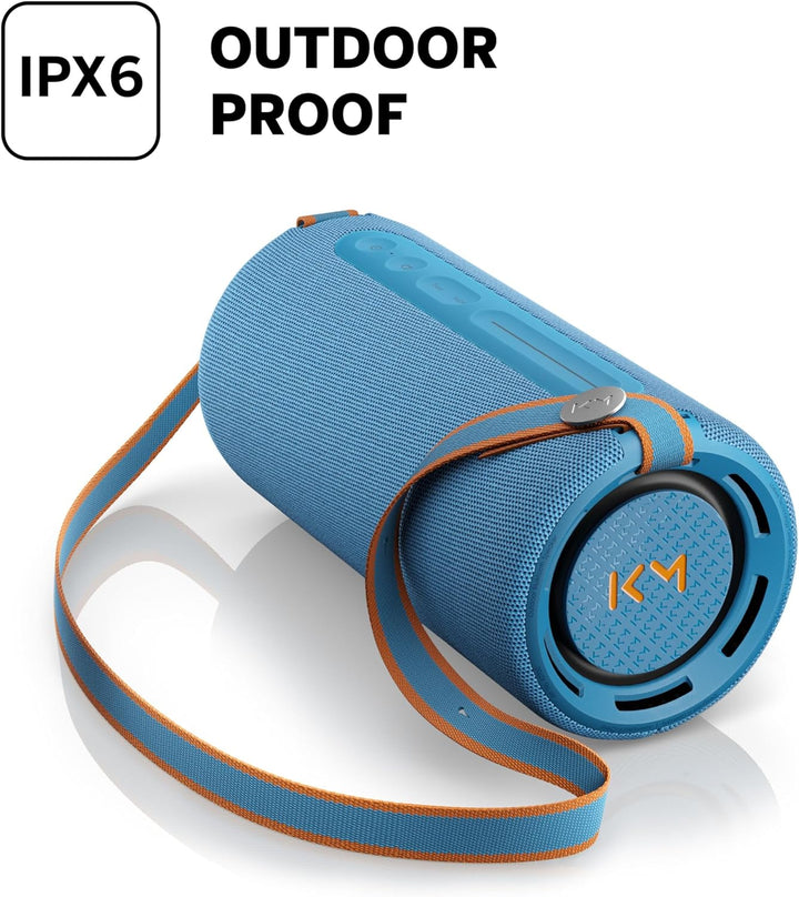 Loewe We. Hear pro Denim, Bluetooth Lautsprecher, Kooperation mit Kylian Mbappé, 100 W, Wasserresist