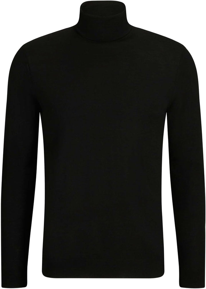 FALKE Herren Basic Roll Neck Pullover atmungsaktive klimaregulierende geruchshemmende Wolle weich ha
