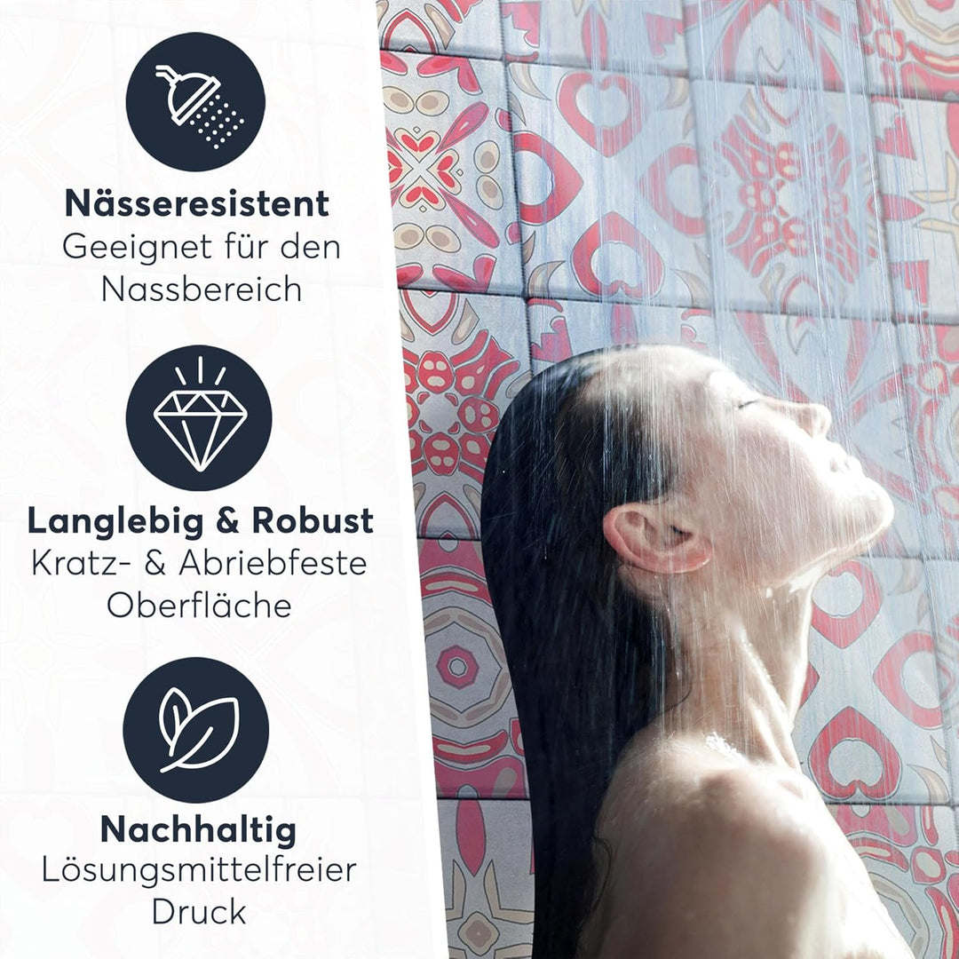 CREATISTO Klebefliesen Stickerfliesen Fliesenfolie - Hochwertige Aufkleber Sticker für Fliesen I Kle