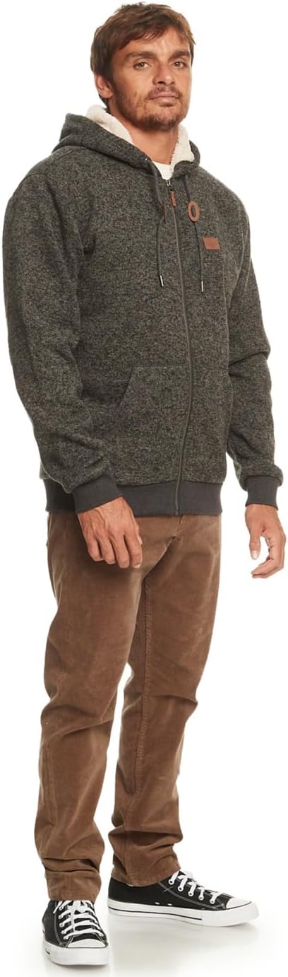 Quiksilver Herren Keller Sherpa Sweatshirt (1er Pack) XS Dark Grey Heather, XS Dark Grey Heather