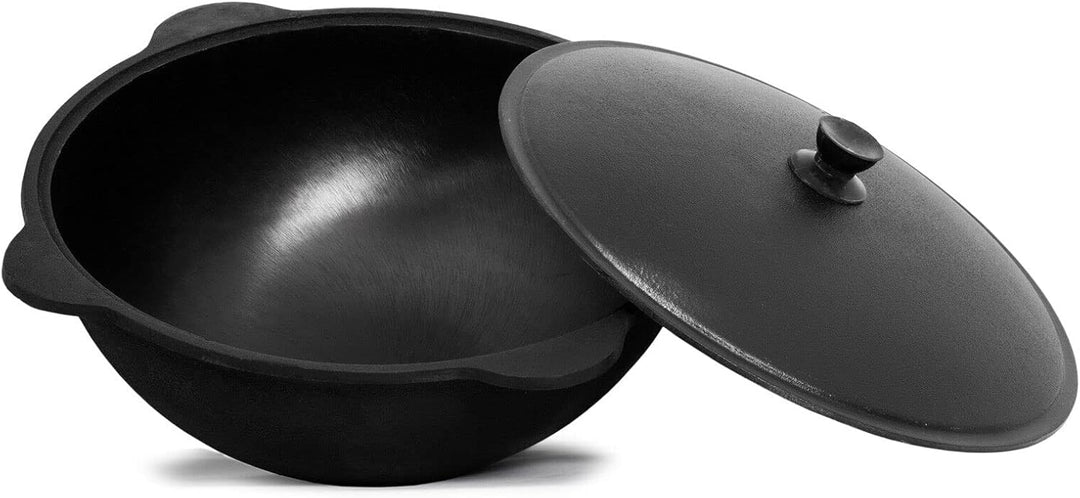 Kazan aus Gusseisen 8 L mit Schaumkelle NAMANGAN Kasan Uzbekisch mit Deckel Cast Iron KESSEL Uzbek C