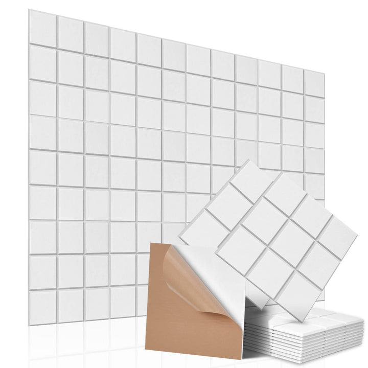 Quadratische Akustikplatten selbstklebend 12 Stück I Schallabsorber mit hoher Dichte für Wand Decken