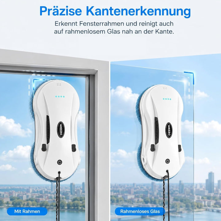 Fensterputzroboter, Fensterroboter mit 2-Fach Sprühsystem, Automatischem Wegplanung, Mehrfachschutz,