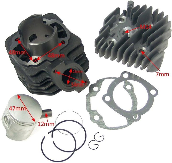 Zylinder Kit 70ccm 2EXTREME Sport für Speedfight 1 50cc, 2, Squab, SV, TKR, Trekker, ROLLER
