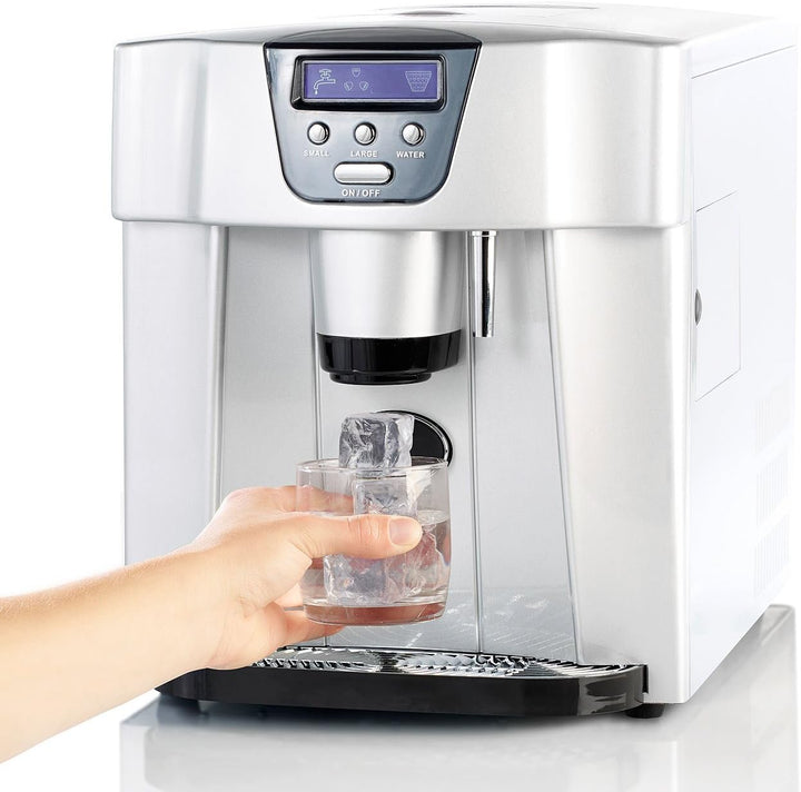 Rosenstein & Söhne Eiswürfelmacher: Eiswürfelmaschine EWS-2300, Eis- und Wasserspender (Wasserspende
