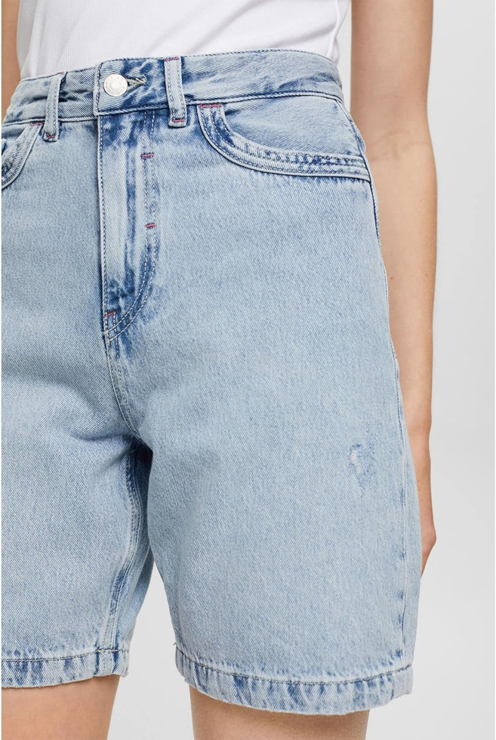 ESPRIT Damen Jeans-Shorts 34 903/Blue Light Wash, 34 903/Blue Light Wash