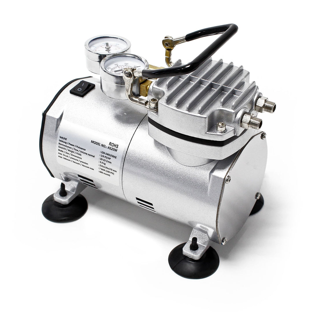 Airbrush Kompressor AS20W Vakuumpumpe Airbrushkompressor 4 bar Einzylinder