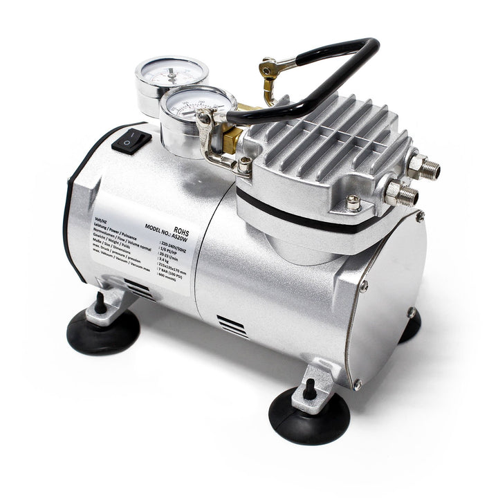 Airbrush Kompressor AS20W Vakuumpumpe Airbrushkompressor 4 bar Einzylinder
