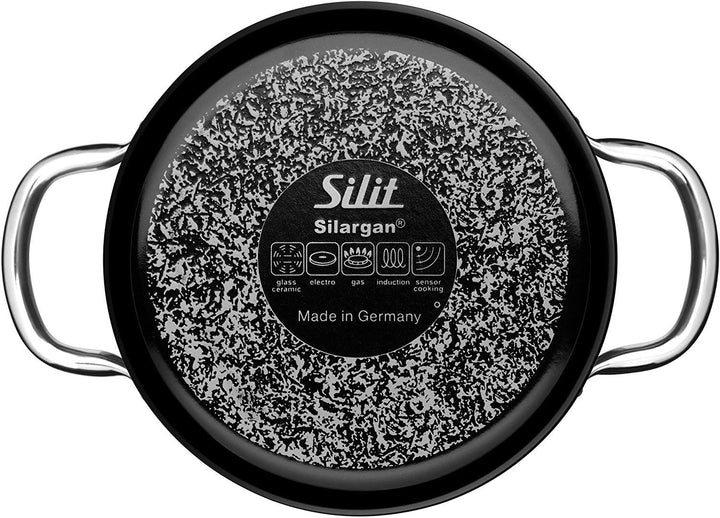 Silit Passion Red Kochtopf klein 20cm, Glasdeckel, Bratentopf Induktion 2,4l, Silargan Funktionskera