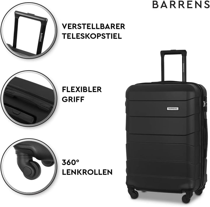 BARRENS Mittel Koffer | Aufgabegepäck | 66x46x26 cm | 60 L | Hochschlagfestes ABS-Material | Chiffri