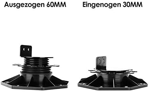 Sonnewelt Stelzlager höhenverstellbar Terrassenlager 10 Stück für die Unterkonstruktion,von 30-60mm