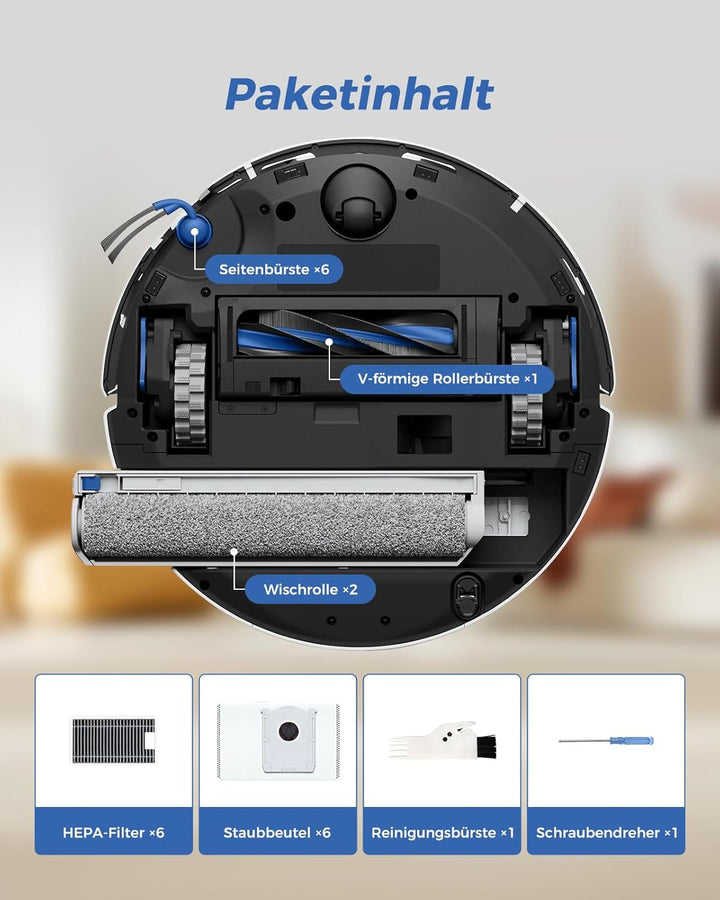 T90 PRO Omni Zubehör für ECOVACS DEEBOT T90 PRO Omni / T90 Omni / X12 PRO Omni Saugroboter, 23 Stück