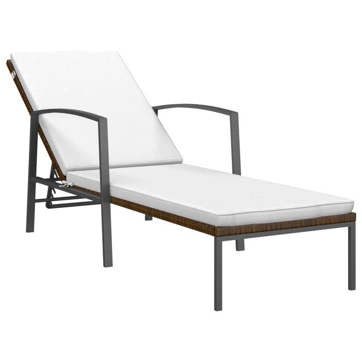 vidaXL Sonnenliege mit Auflage Gartenliege Relaxliege Liegestuhl Strandliege Gartenmöbel Liege Sauna