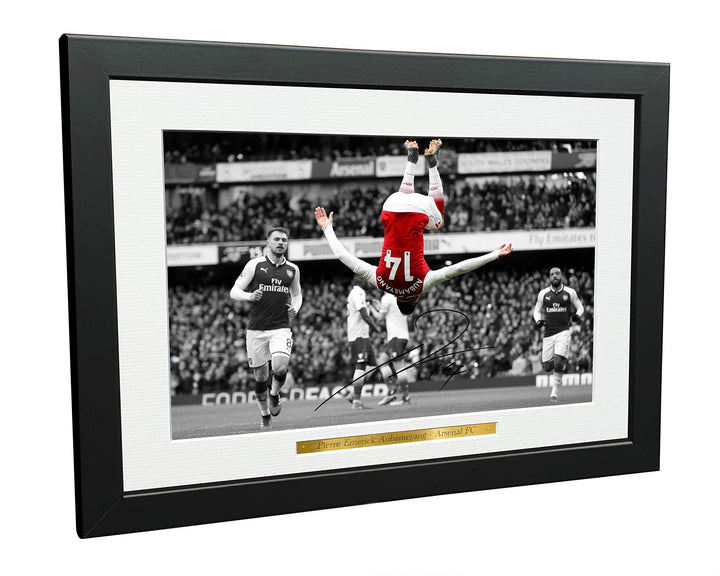 Autogramm-Fotorahmen, A4, Motiv: Pierre-Emerick Aubameyang Arsenal FC, 30,5 x 20,3 cm