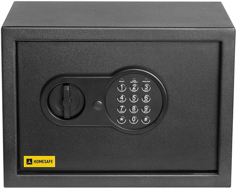 Homesafe HV25E Tresor Safe mit Schlüssel Elektronischem Möbeltresor, Dokumententresor, Elektronische