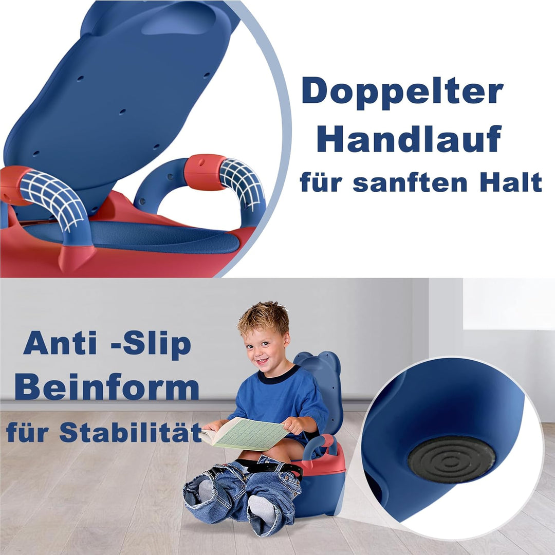 Töpfchen Kinder Babytopf WC/Klo Toiletten Training Frosch-Design Toilettentrainer Baby Kindertoilett