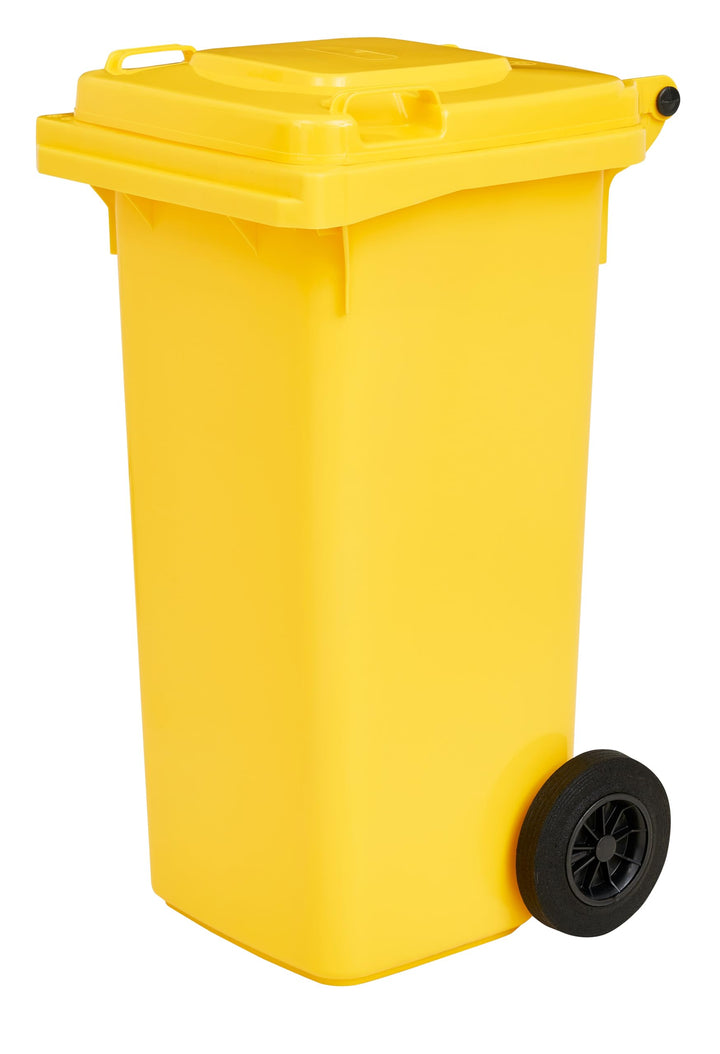 gardivo Mülltonne 120 Liter Abfalltonne Reststofftonne Mülleimer mit 2 geräuschlosen Rädern, Klappde