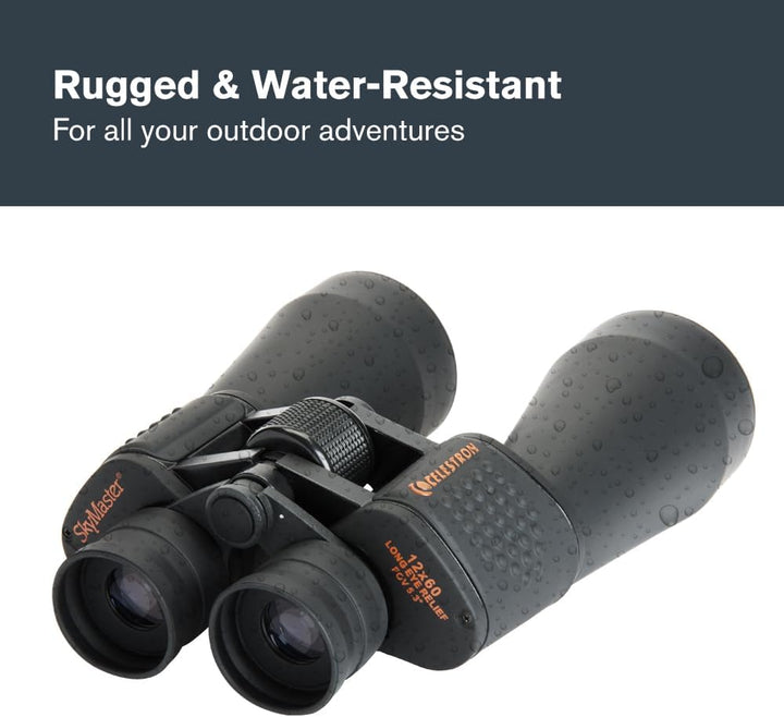 Celestron 71007 SkyMaster 12 x 60 mm Porroprismenfernglas mit mehrfach vergütete Linse, BaK-4 Prisme