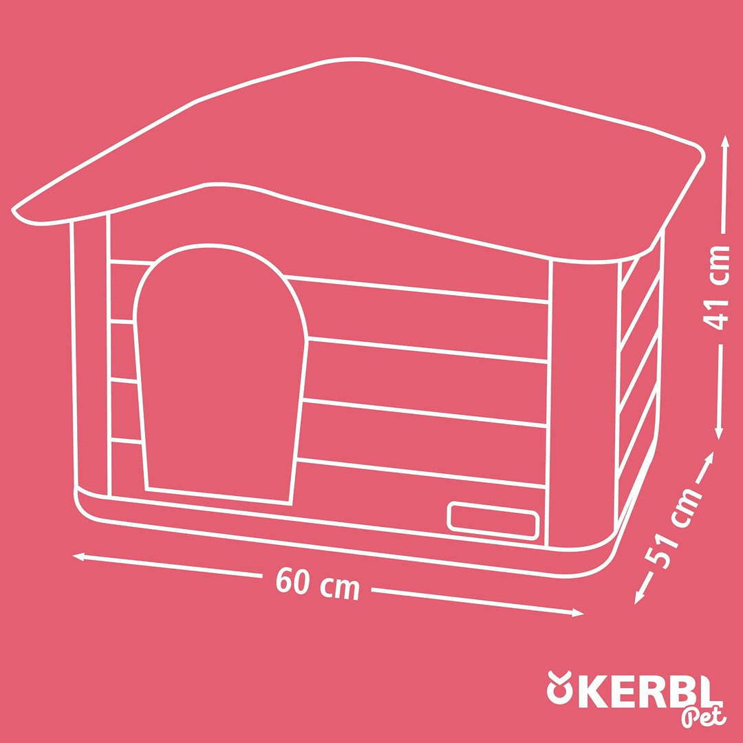 Kerbl Katzenhaus Paola Eco (Katzenhütte UV- und wetterbeständig, Katzenhöhle Indoor und Outdoor, Hau
