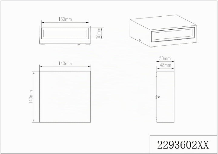Trio Leuchten LED Aussenleuchte Thames 229360242, Aluminium anthrazit, 2 x 3 Watt, Breite 14cm Anthr