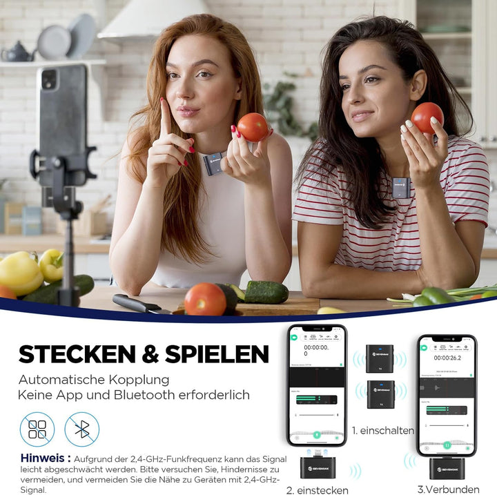 SevenOak Kabelloses Lavalier-Mikrofon