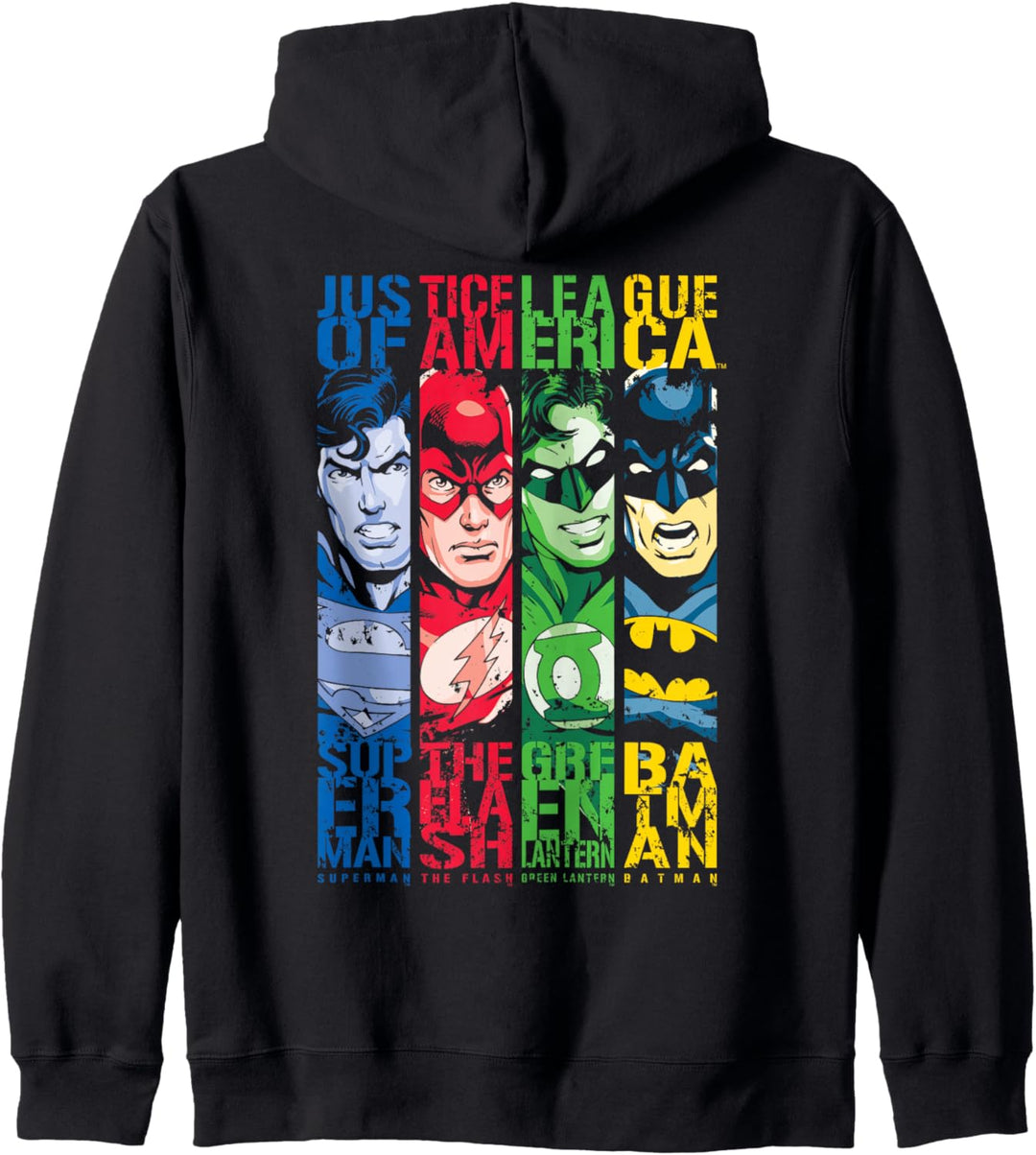 DC Justice League Stripped - Dunkel Kapuzenjacke