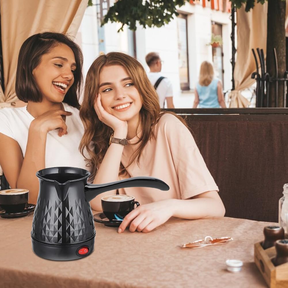 Elektrische Kaffeekanne, 500ML Türkischer Kaffeekocher, Mokka Kaffeekanne, Espressokanne, Portable K