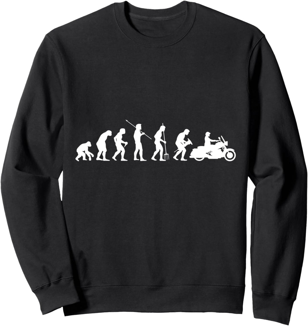 Evolution Graphic Motorradfahrer Motorradfahrer Motorrad Sweatshirt