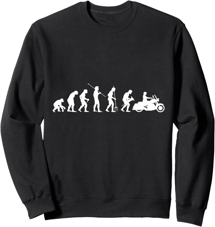 Evolution Graphic Motorradfahrer Motorradfahrer Motorrad Sweatshirt